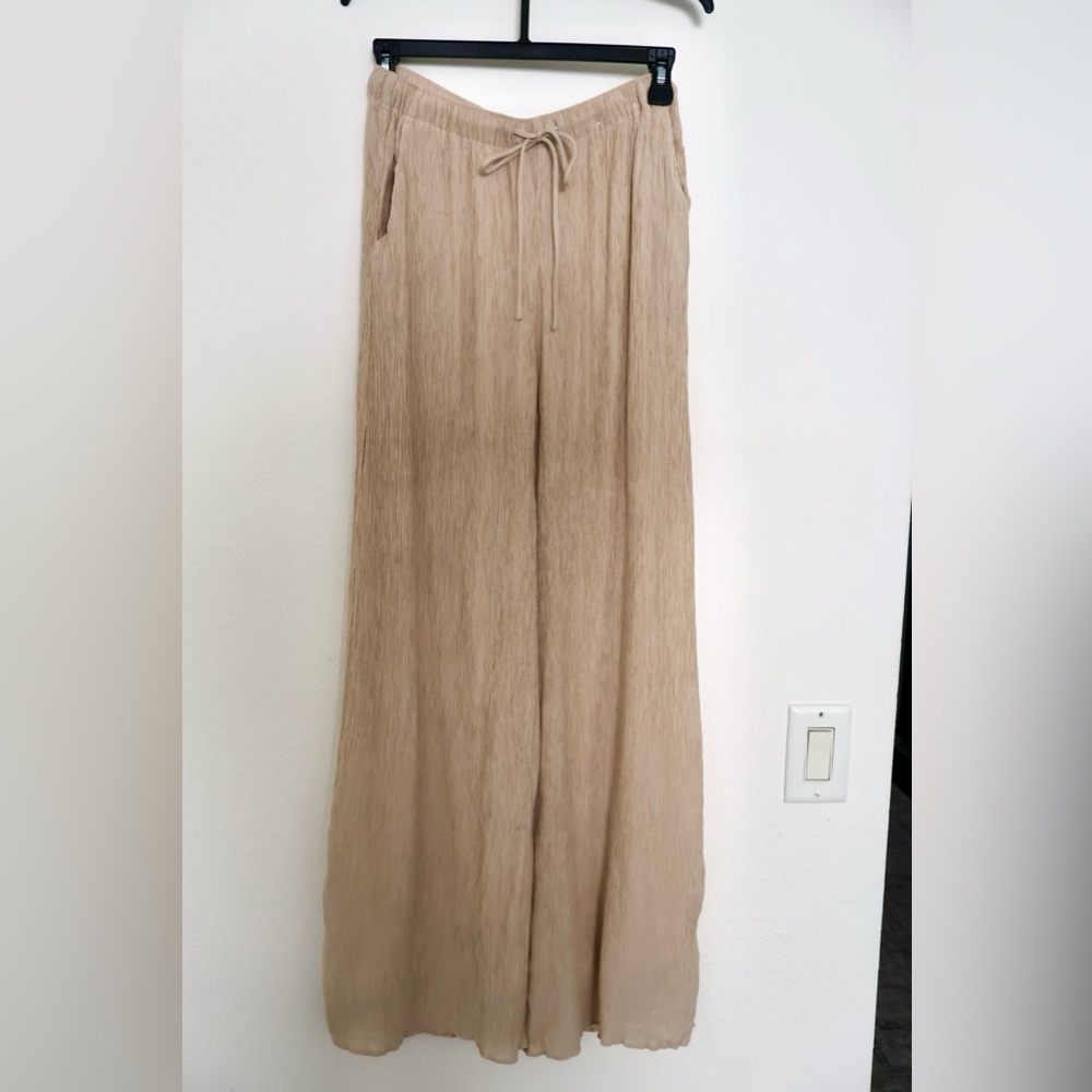Abercrombie & Fitch Tan Wide Leg Jumpsuit